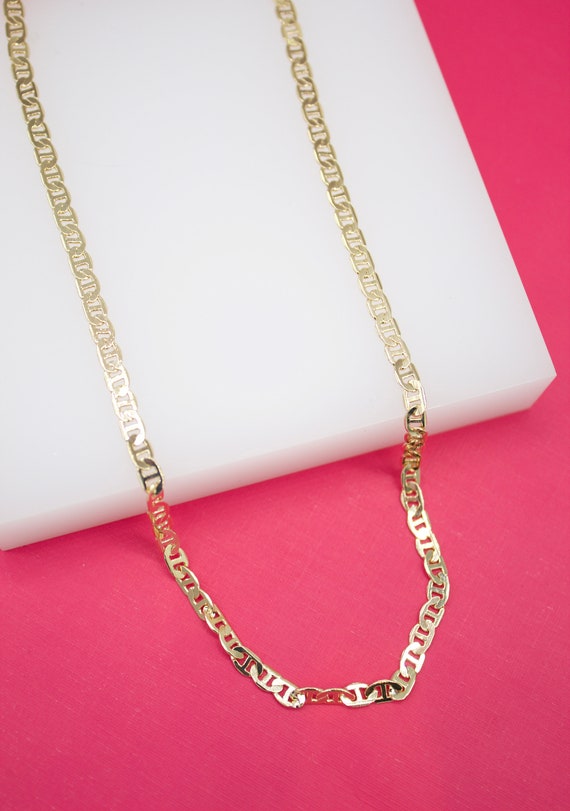 Buy 18K Gold Filled Flat Gucci 3mm Chain for Wholesale Online in India - Etsy