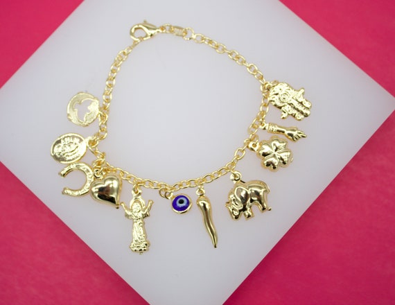 18k gold charm bracelet outlet