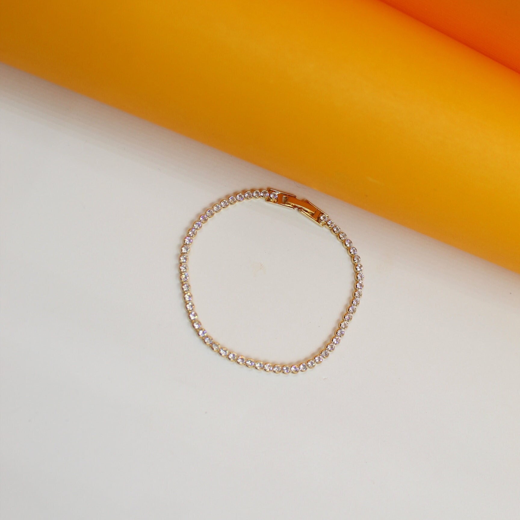 Gold filled tennis bracelet shop