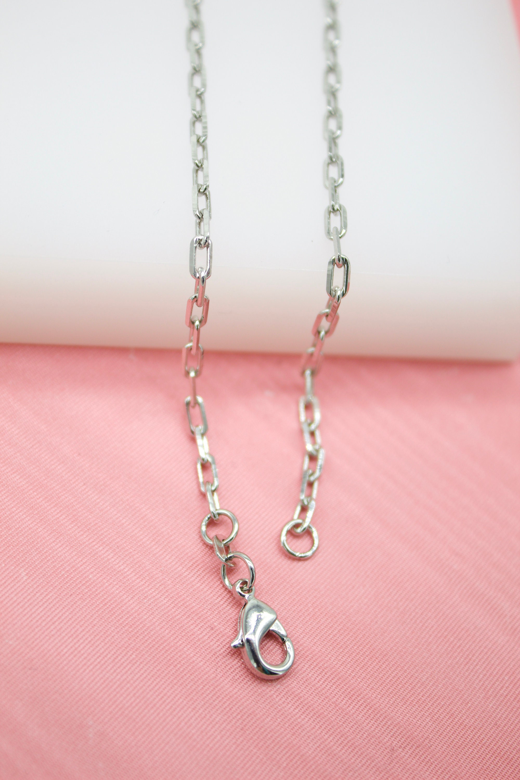 18K Gold Filled 2mm Paperclip Dainty Chain for Wholesale Paper Etsy