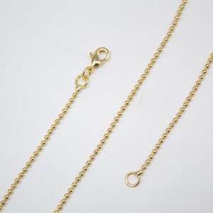 18K Gold Filled 1.5mm Ball Chain For Wholesale Necklace Dainty Jewelry Making Supplies (F261)