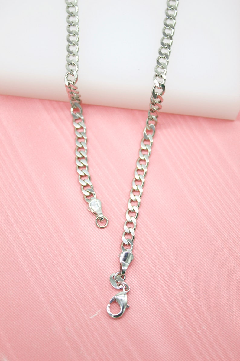 18K Gold Filled 4mm Cuban Curb Link Chain For Wholesale Chains And Jewelry Making Supplies Findings