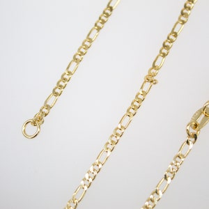 18K Gold Filled 2mm Figaro Chain For Wholesale Necklace Dainty Jewelry Making Supplies (H127-128)