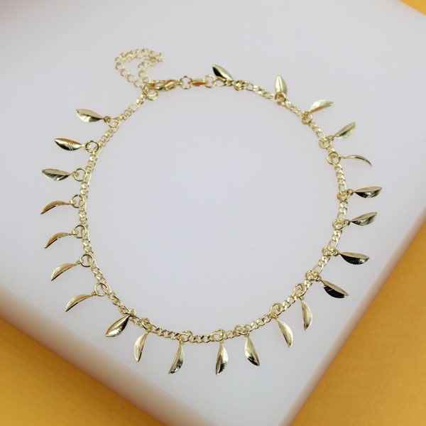 Leaf Anklet Etsy
