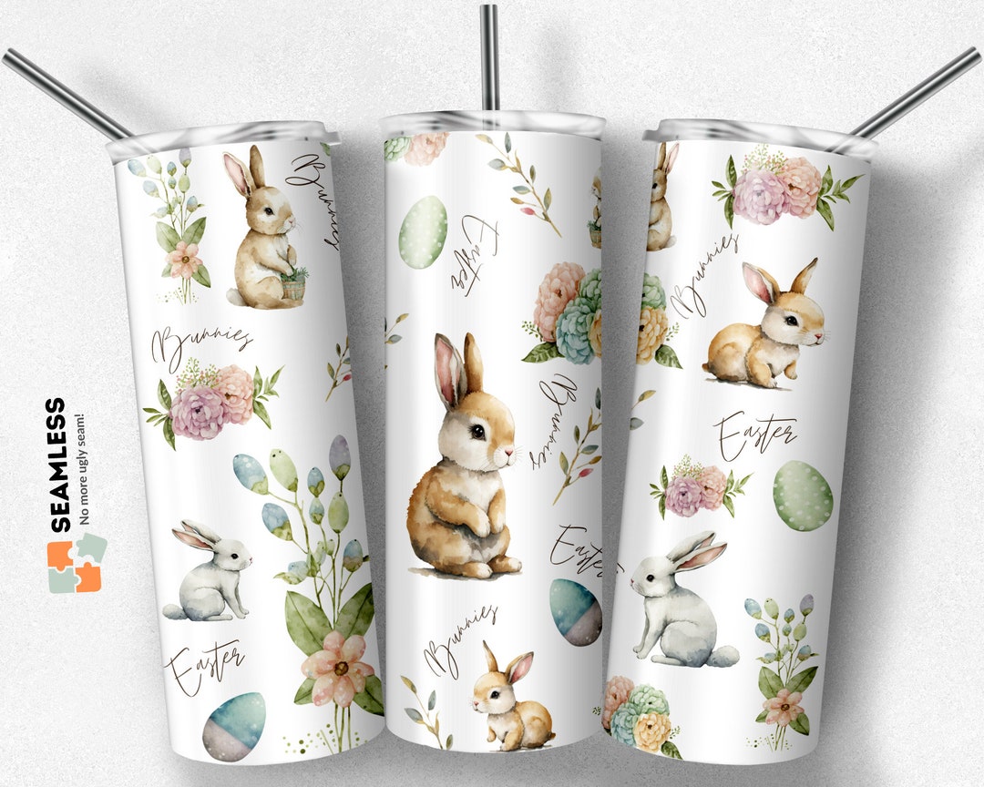 20oz & 30oz Bunny Tumbler Wrap Skinny Sublimation Tumbler Etsy