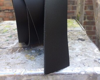 Oil-Faux Brown//White//Black Leather (Medium)Strap For Strip Belt Hide