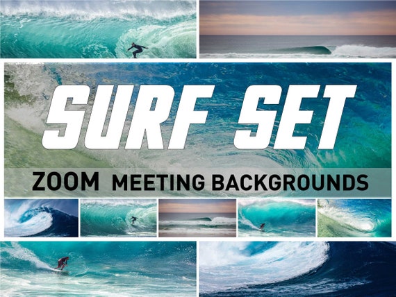 Zoom Background Surf Set 5 Hi Res Surfen Virtuelle Etsy