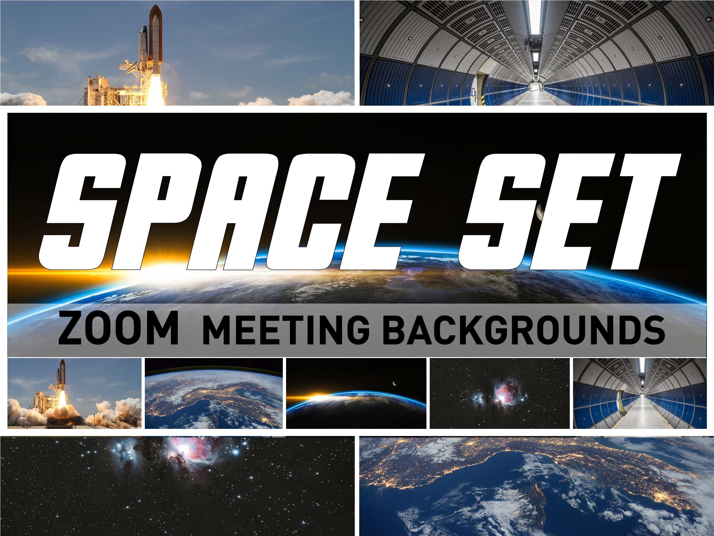 ZOOM BACKGROUND SPACE set.5 Hi_Res space virtual background | Etsy