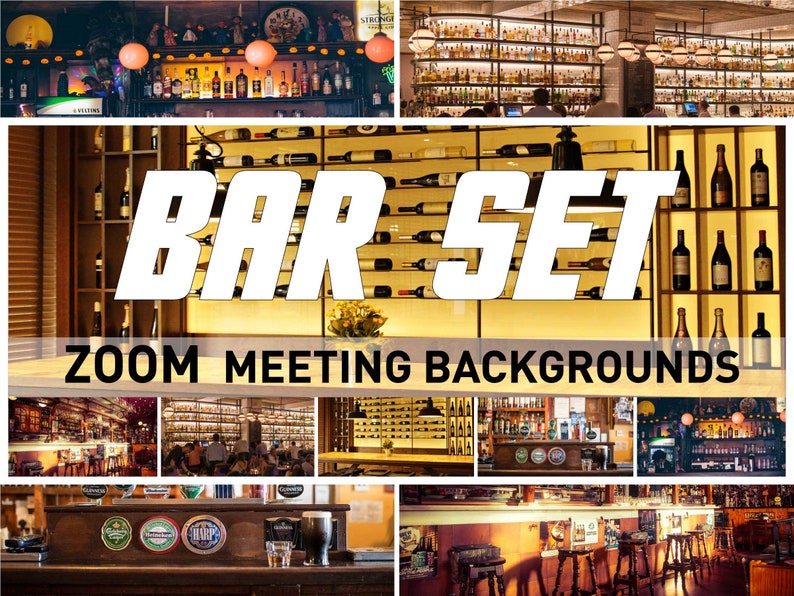 ZOOM BACKGROUND BAR Set.5 Hi_res Bar Virtual Background Etsy Finland