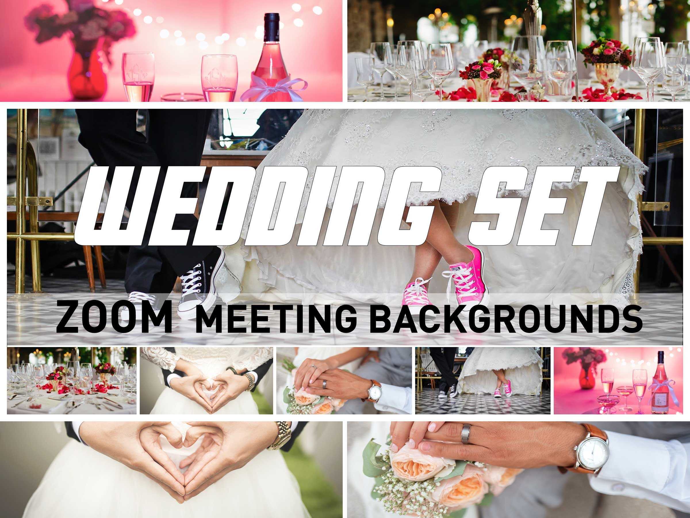 ZOOM BACKGROUND WEDDING set.5 digital download wedding Etsy