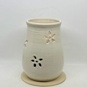 Pottery Candle Lantern/Wheel Thrown Ceramic Lantern/ Stoneware Two Piece Lantern