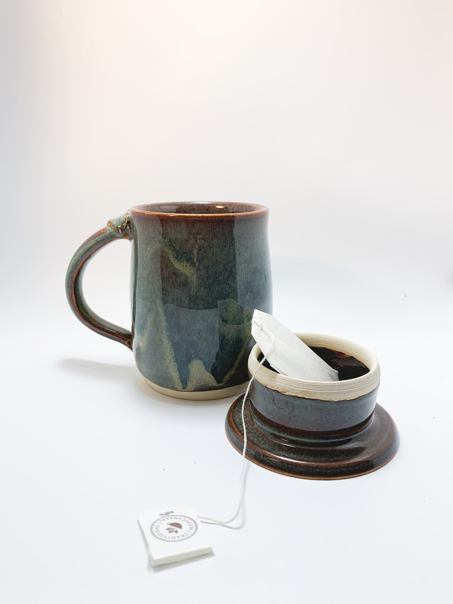 Handmade Mug with Lid for Holding Tea Bag / Lidded Mug / Tea Etsy