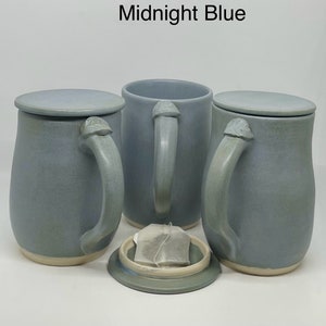 Wavy Ceramic Mug + Lid Set