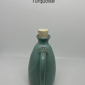 Pottery Olive/Vinegar Pitcher/ Handmade Ceramic Olive Oil/Vinegar Dispenser/ Unique Olive/Vinegar Bottle