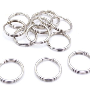 Schlüsselring 15mm, Schlüsselring, Schlüsselanhänger, Zubehör, Schlüssel, Halsketten, Armbänder, Basteln, Verschluß, Reißerschlußanhänger 12 Stück