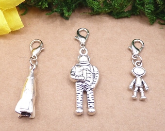 Astronaut, Rakete, Anhänger mit Karabiner, Raumfahrt, Raumschiff, Weltall, Flugobjekt, Weltraum,