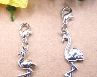 Flamingo, kleiner Flamingo 3D, Vogel, Anhänger mit Karabiner, symbolisiert die Liebe, Liebe zu sich, Krafttier Liebe und Harmonie