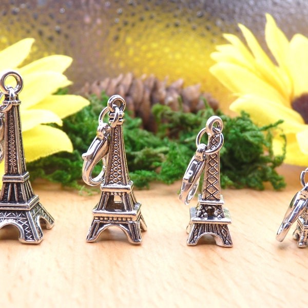 Eiffelturm 3D, Anhänger mit Karabiner, Paris, Urlaubsreise, Studium Paris, Hochzeit, Paris, Eisenfachwerkturm, Frankreich,