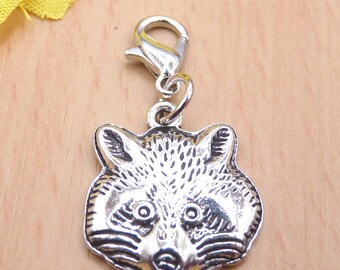 Waschbär, Anhänger mit Karabiner, Krafttier, Weltenwandler, Dualität, Kreativität, anpassungsfähig, Überlebenskünstler,