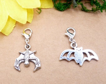 Fledermaus, silberfarbig, Anhänger mit Karabiner, Flughunde, Säugetiere der Lüfte