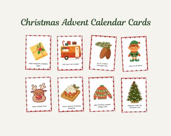 Christmas Activity Cards, Christmas Advent Activities, Kids Advent Calendar, Printable Christmas Countdown, Toddler Advent Calendar