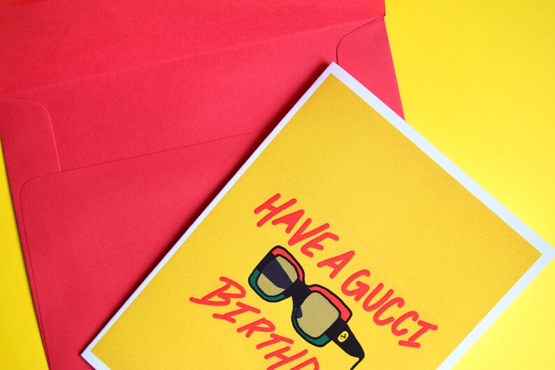 Have a Gucci birthday A6 size greeting card 100% recycled | Etsy