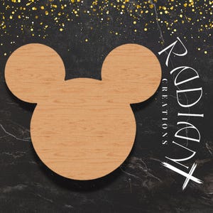 Wooden Mouse Head Cutout - DIY Craft Shape for Door Hangers - Unfinished Wooden Mouse Shape for Painting - Customizable Wall Art Decor