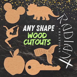 Fast Shipping! Personalized Wood Cutouts – Custom Shapes, Text, Designs & Logos – DIY MDF Wood Crafts in Any Size, Custom Orders Available