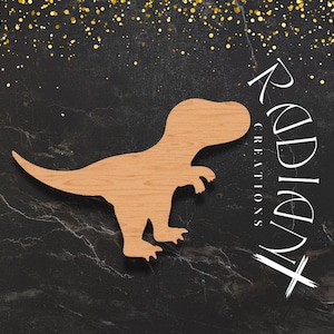 Dinosaur Cutout for DIY Door Hanger - Wooden Dinosaur Shape for Painting and Crafting - Dinosaur Wall Decor - Kids Room Decor