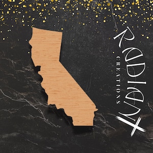 Grote houten California State-knipsel voor doe-het-zelf wanddecoratie, knutselprojecten, rustieke staat vorm kunst, gepersonaliseerde California Home decor