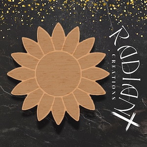 Sonnenblume Ausschnitt für DIY Türhänger, Übermalbare Sonnenblumenform, Bauernhaus Sonnenblume Dekor, Benutzerdefinierte Blume Tür Dekor, DIY Schilder