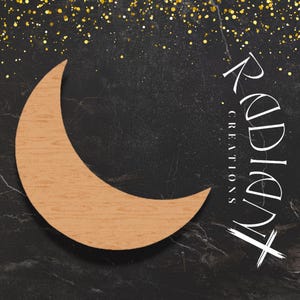 Mond Türhänger Ausschnitt, DIY Mondphasendekor, unfertige Halbmondform, bemalte Mondwandkunst, himmlische Dekoration