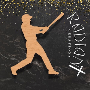 Paintable Baseball Player MDF Cutout: DIY Sports Decor