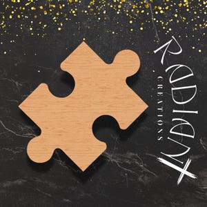 Puzzle Piece Wooden Cutout for DIY Door Hanger - Autism Awareness Craft Shape - Blank Wooden Puzzle Piece for Painting - Home Decor