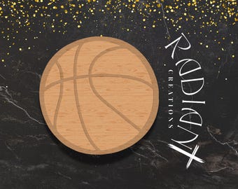 Unfinished Wood Basketball Cutout | DIY Door Hanger & Wall Art
