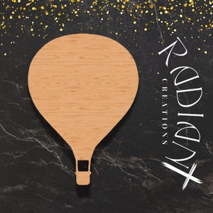 Hot Air Balloon Cutout for DIY Door Hanger - Wooden Hot Air Balloon Shape for Painting - Craft Shape for Nursery Decor Wooden Balloon Decor