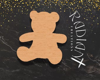 Paintable Teddy Bear Wood Cutout, DIY Crafts, Nursery Decor