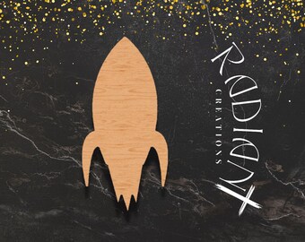 Wooden Rocket Ship Cutout – DIY Space Theme Decor