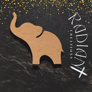 Elephant MDF Cutout | Unfinished Wooden Elephant Shape for DIY Nursery Decor, Safari Baby Shower Crafts, Wall Art, Kids Room or Party Sign