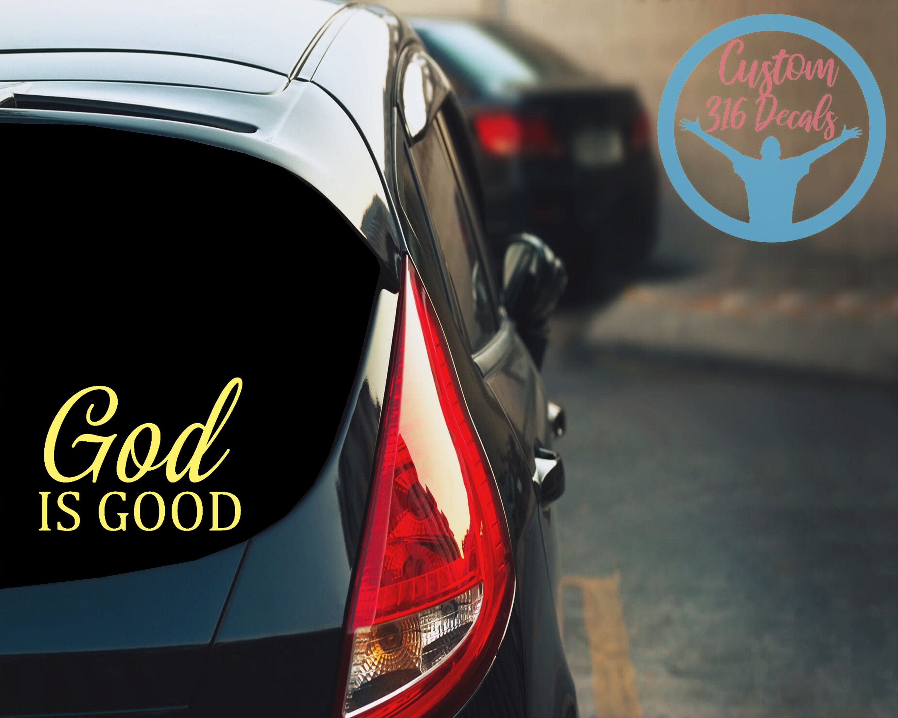 God Is Good Vinyl Decal Religious Faith Car Window Sticker Etsy