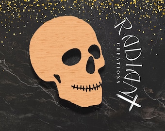Skull Wooden Cutout | Paintable MDF, DIY Halloween Decor