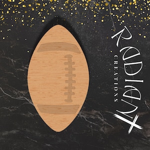 Wooden Football Cutout for DIY Door Hanger - Football Shape for Painting and Crafts - Customizable Sports Decor for Home or Kids Room