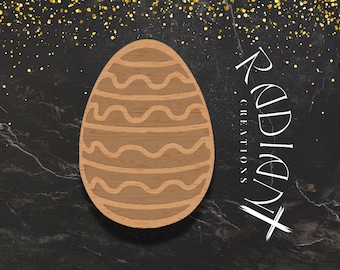 Large Wooden Easter Egg Cutout, DIY Spring Decor