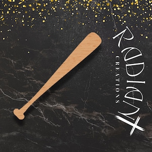 Baseball Bat Wood Cutout for DIY Painting – Custom Sports Decor, Unfinished Door Hanger for Baseball Fans, Senior Night Gifts, Door Hanger