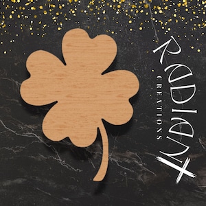 Wooden Four-Leaf Clover Cutout for St. Patrick&#39;s Day Crafts, Lucky Home Decor, DIY Paintable Clover, Seasonal Craft Supplies, Door Hanger