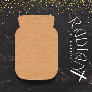 Drewniany słoik Mason wycięty do samodzielnego zawieszenia na drzwiach - malowany wystrój wiejskiego domu, pusty kształt do wystroju domu, rustykalna dekoracja kuchni