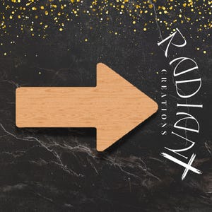 MDF Arrow Cutout for Crafts | Wooden Arrow Shape for DIY Signs & Wall Decor | Blank Wood Arrow Craft | Indoor Use Directional Decor