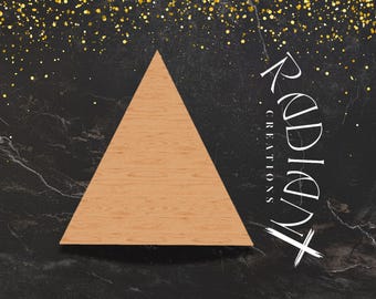 Wooden Triangle Cutout - Paintable Craft Shape, DIY Decor