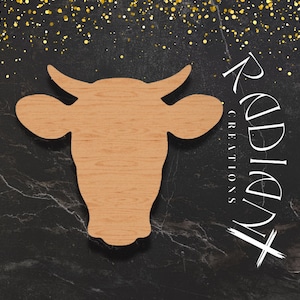 Wooden Cow Cutout for DIY Door Hanger - Farmhouse Decor, Paintable Blank Craft Shape, Farm Animal Sign, Rustic Barn Decor, Cow Wall Art