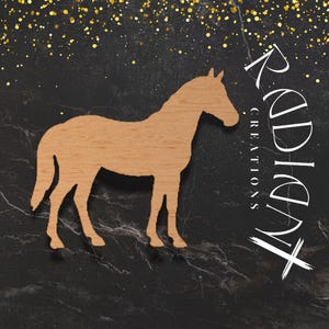 Horse MDF Cutout for DIY Projects | Unpainted Wooden Horse Silhouette for Crafts, Wall Decor or Gifts | CNC Cut Wood Horse Shape